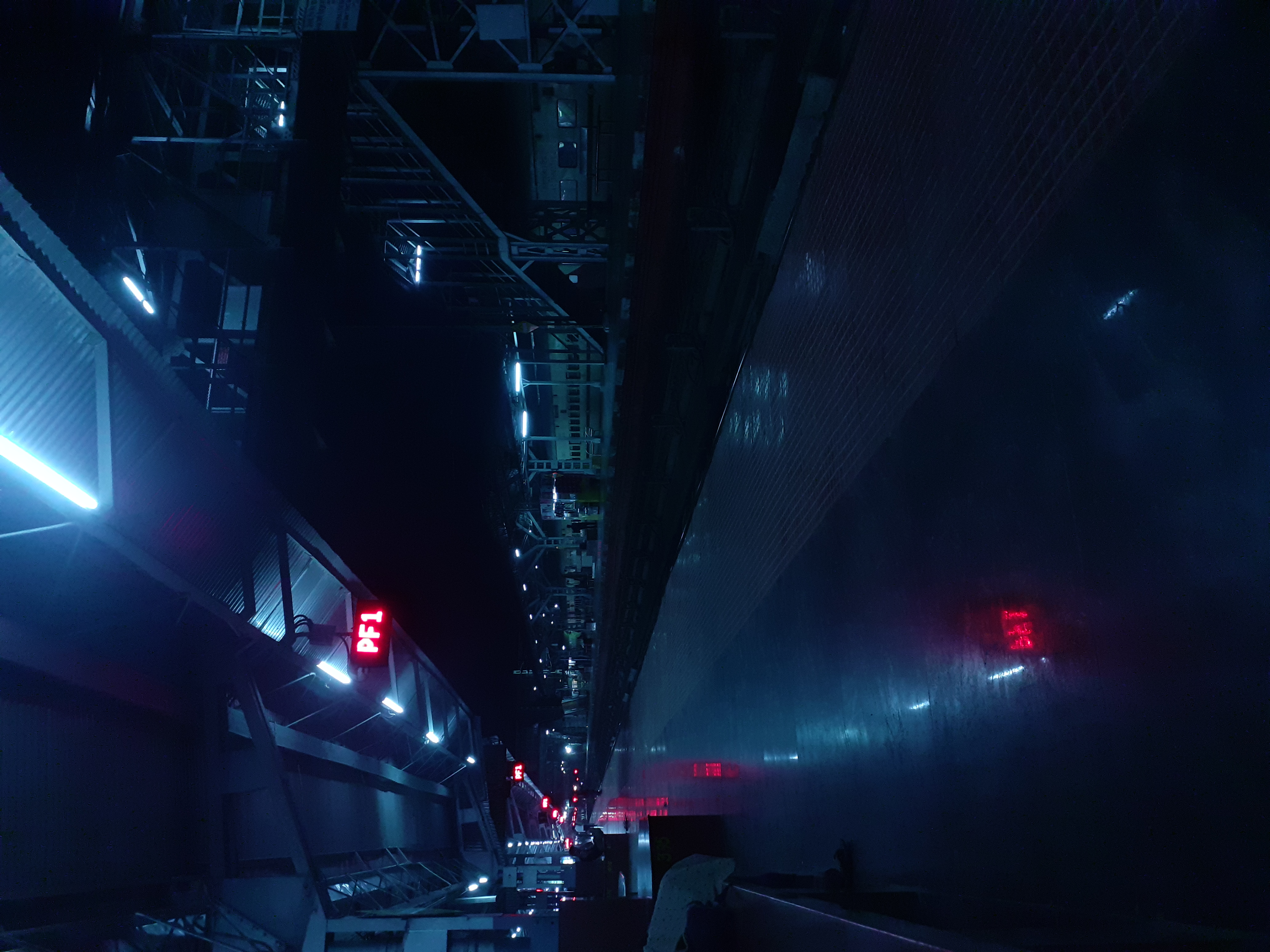 night view of platfrom